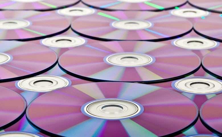 Picture of a sea of blu-ray discs