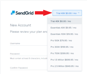 sendgrid account setup
