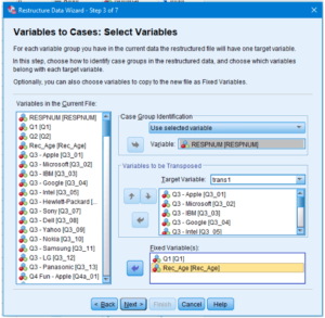How to Stack Data in SPSS?