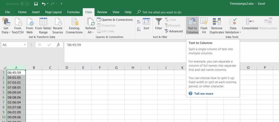 How to split text strings in Excel