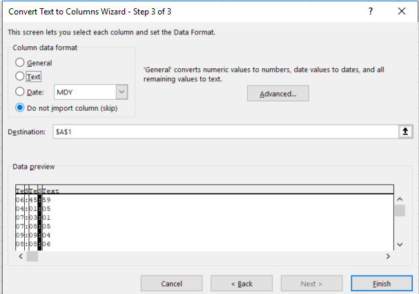 How to split text strings in Excel