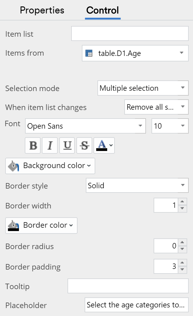 combo box object inspector