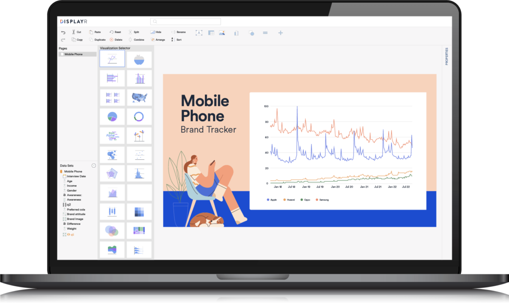 Free line graph maker create a line graph online displayr