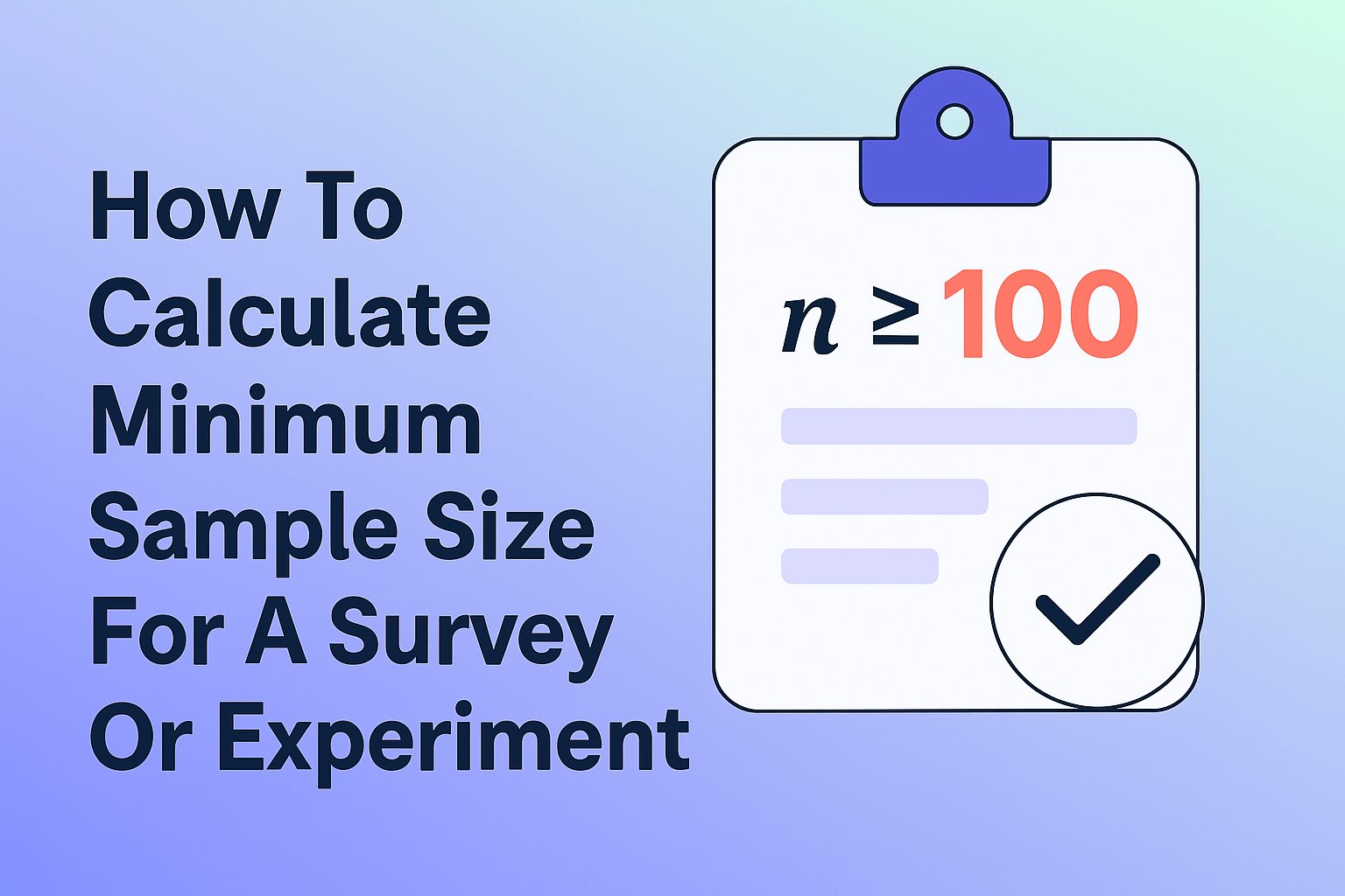 Calculate minimum sample size survey