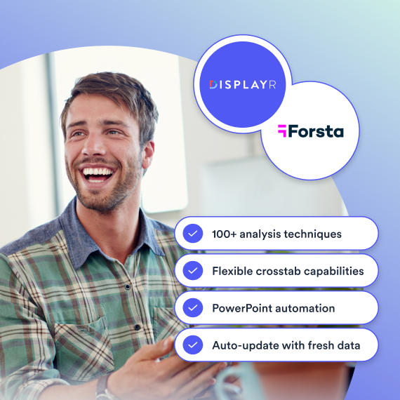 Displayr + forsta - illustraion