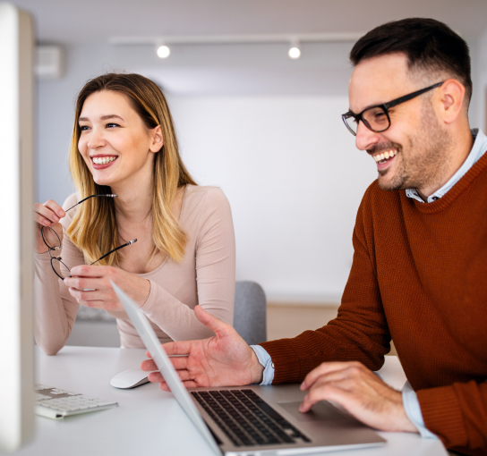Illustration of happy client