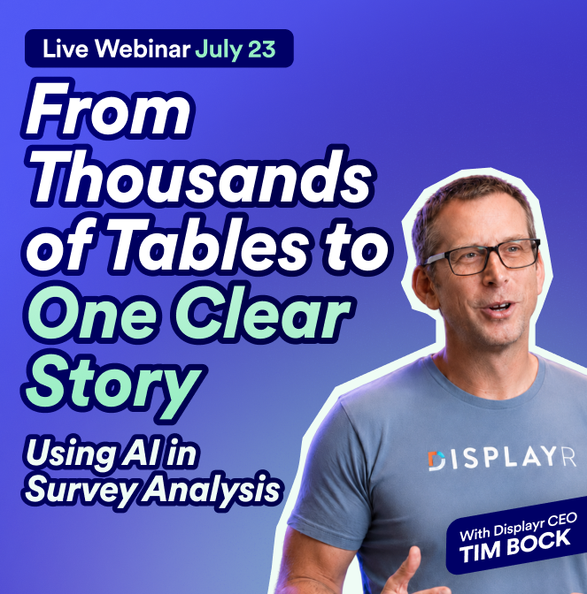 Webinar: From thousands of tables to one clear story: using AI in survey analysis